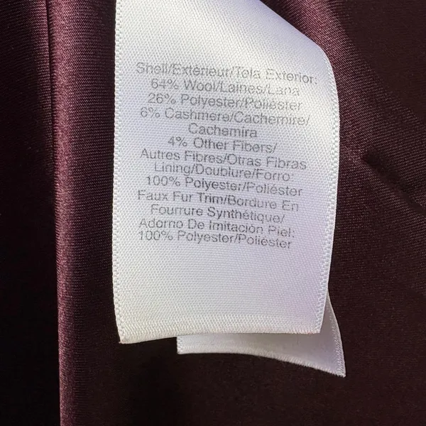 DKNY Wool Cashmere Blend Coat 4 Burgundy Faux Fur Collar Zip‎ Timeless Classy - Image 12