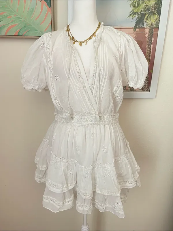 Aritzia Sunday Best Brier White Eyelet Lace Dress in Medium - Image 6