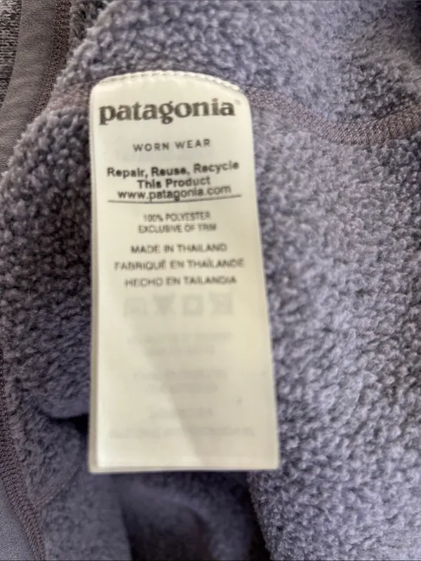 Patagonia Better Sweater 1/4-Zip Heather Gray Sz L Zip Pocket Logo Fleece Lined - Image 6