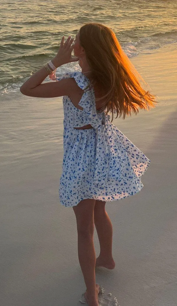 blue floral dress - Image 2