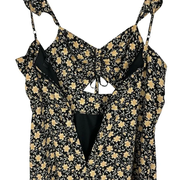 Lulus The Way to Love Dark Floral Print Ruffled Maxi Dress Sz XL Romantic Event - Image 10
