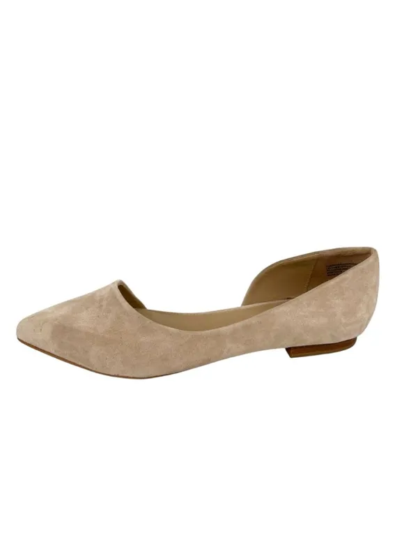 Steve Madden Audriana Beige Suede Pointed-Toe D'Orsay Flats Size 9 Quiet Luxury - Image 2