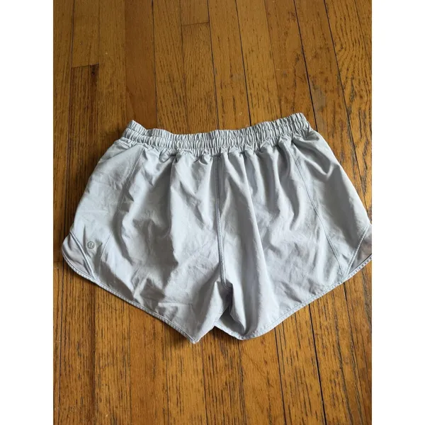 Lululemon Lined Running Shorts Womens 10 Lt Blue Split Hem - Image 5