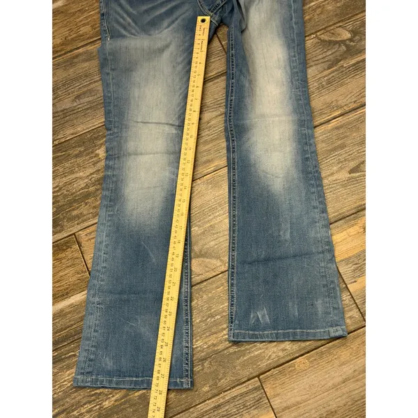 Miss‎ Me Signature Bootcut Jeans Medium Wash Bling Flap Size 26x28 Short Y2K - Image 8