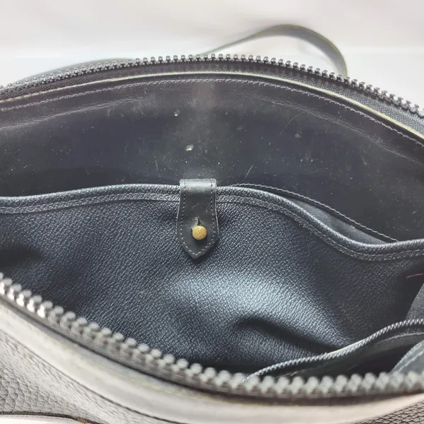 Dooney & Bourke Crossbody Bag Black‎ All Weather Leather Vintage USA Brass - Image 8