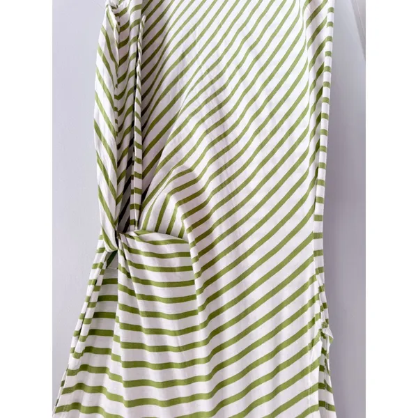 Anthropologie Daily Practice | NWT Tiebreaker Striped Midi Dress Green | Sz XL - Image 4