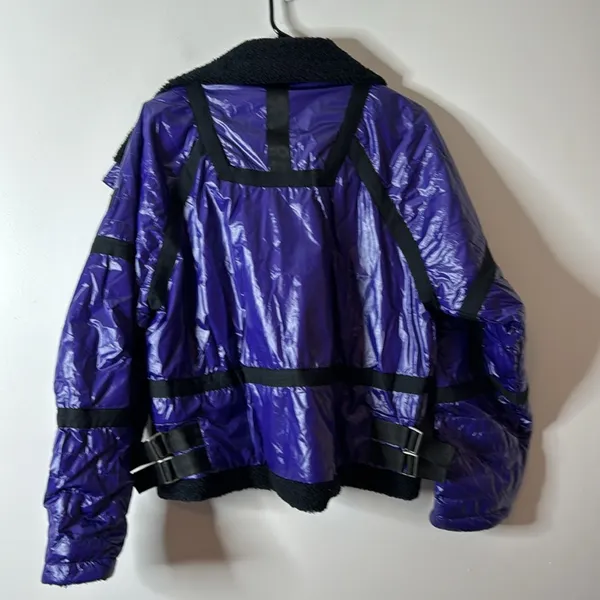 Free People Movement NWT Ski Jacket Vagabond Fleece Bomber coat purple XS - Image 5