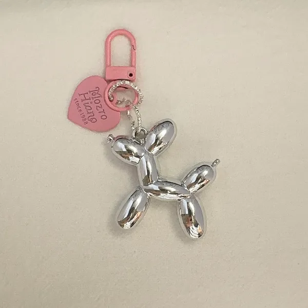 Balloon Dog Car Keychain for Men Women Love Heart Keychain Charm Bag Charm - Image 4