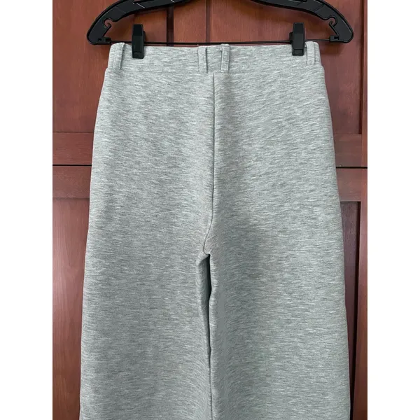 OGL FuzzLuxe Pant Straight Leg High Waist Pull On Heather Grey Size Small Tall - Image 6
