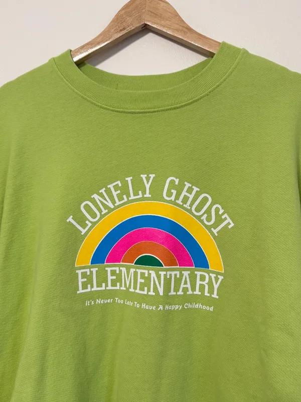 LONELY GHOST Sweatshirt Size XL Elementary Green Sweater - Image 3