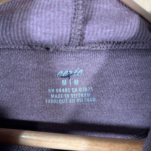 Aerie Soft Oversized Funnel Neck Sweatshirt Purple Mauve Lounge Cowl Pullover - Image 3