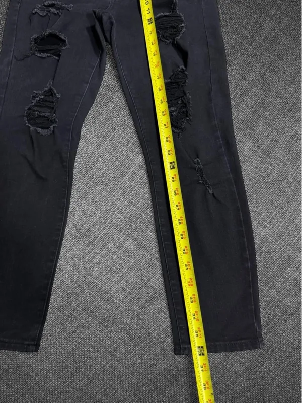 Black Distressed High Rise Jegging Jeans - Image 6