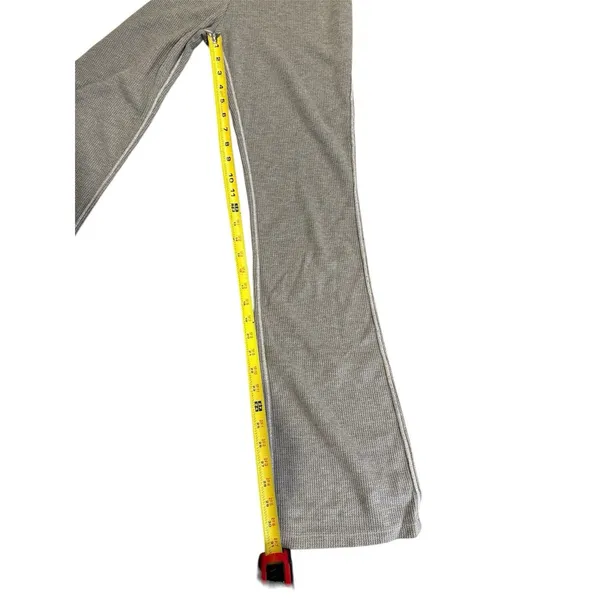 Intimately Free People Womens Thermal Pants Gray High Rise Slim flare Lounge XS - Image 5