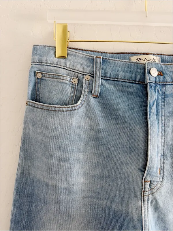 Madewell Wide-Leg Cropped Slim-Fit Jeans AN325 Size 30 - Image 10