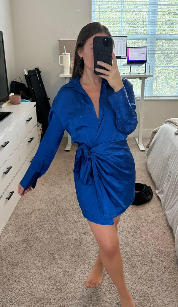 ZARA Blue Dress - Image 2