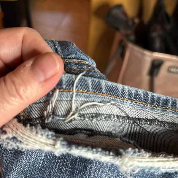 7 For All Mankind Bootcut Jeans Size 28 Distressed Low Rise Medium Wash Denim - Image 16