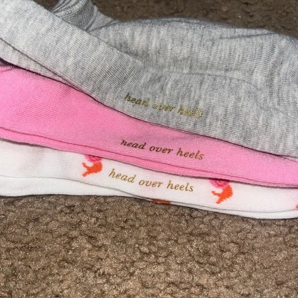 Kate Spade Low Cut‎ Socks 3 Pairs Snail Print White Grey Pink One Size 4-10 - Image 4