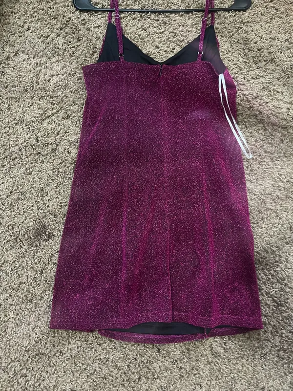 Vamped Up Sparkly Lulus Magenta Sleeveless Mini Dress - Image 2