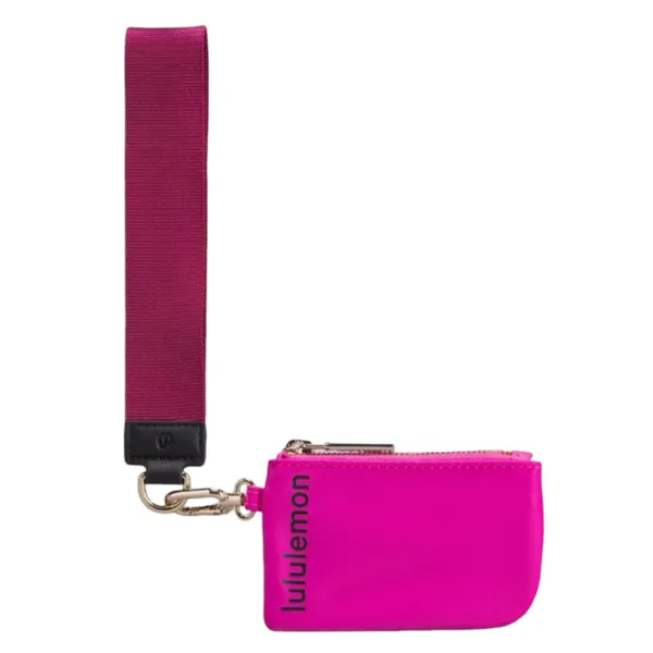 Lululemon Dual Pouch Wristlet Sonic Pink/Pomegranate/Black - Image 3