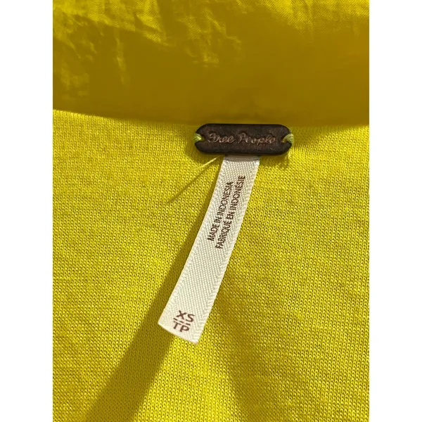 Free‎ People Movement Yellow Babydoll Windbreaker Zip Up Jacket XS Neon - Image 2