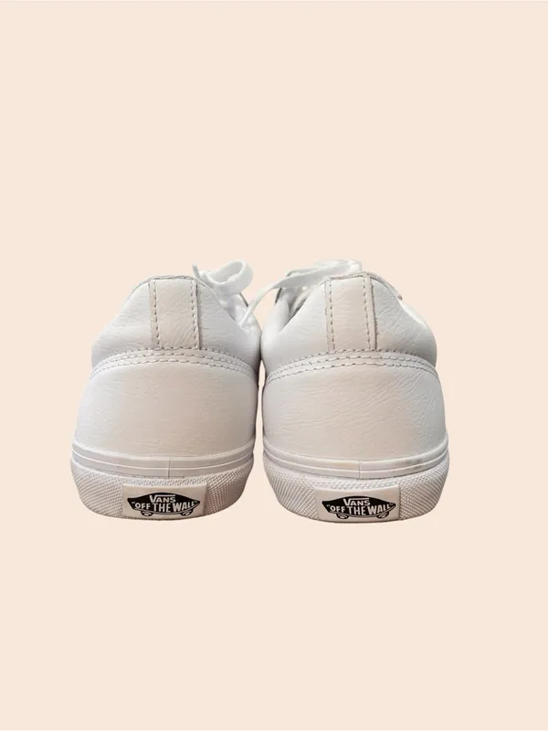 Vans Leather Classic White Low-Top Sneakers - Image 4