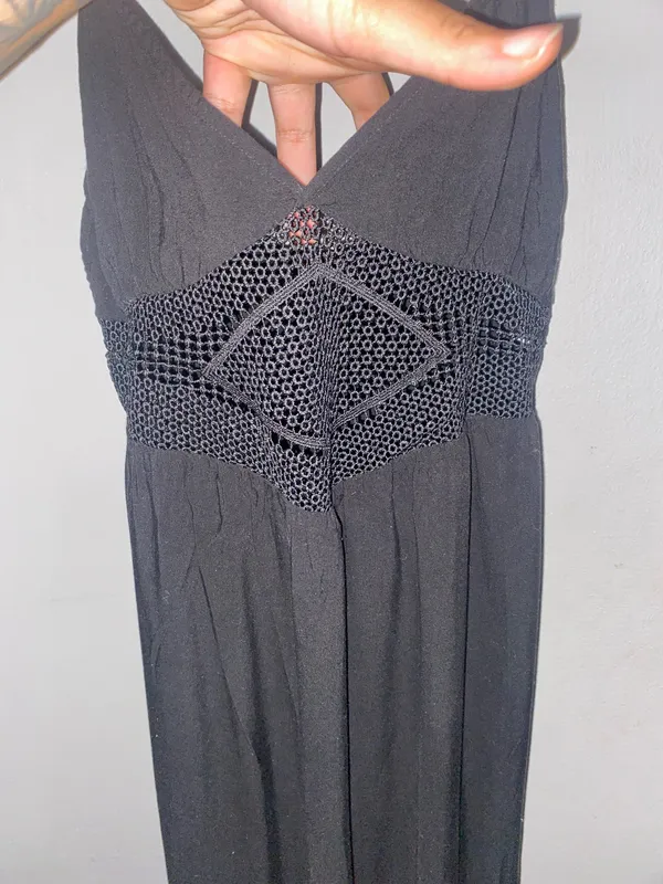Long Black Maxi Dress Size M - Image 2