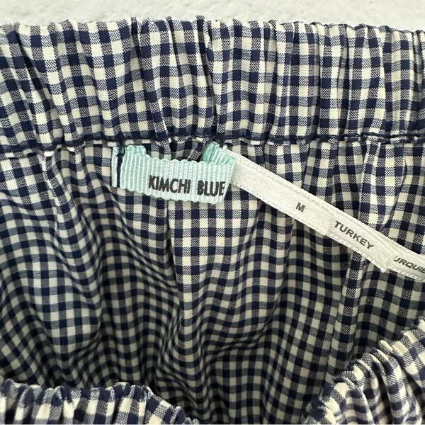 Kimchi Black Navy & white gingham crop top - Image 3