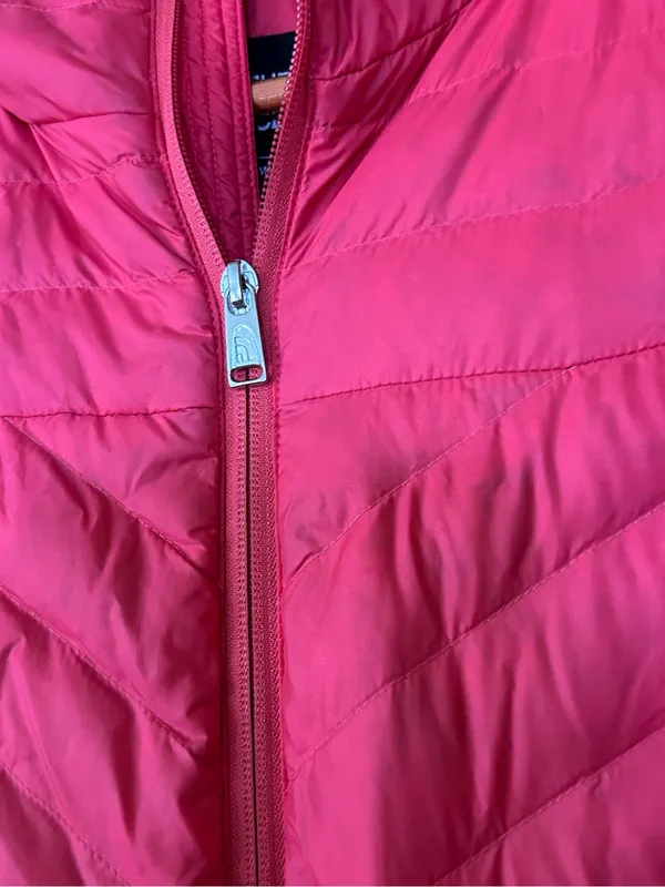 The North Face Women's Puffer Coat 700 Down Fill Hooded Jacket Pink Hood Large - Image 4