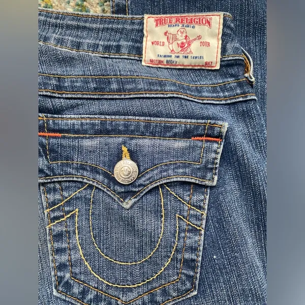 Vintage Y2K True Religion Becky boot cut jeans, size 29 - Image 4
