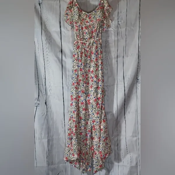 Umgee strapless flowy boho floral wide leg jumpsuit - Image 11