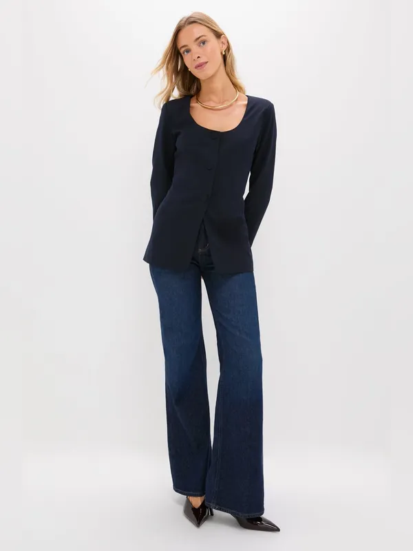 Tuckernuck Pomander Place Navy Long Sleeve Shane Top NWT XS - Image 3
