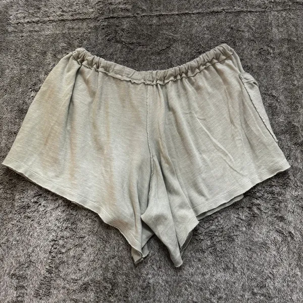 Free People Linen Shorts Women's Medium Light Green - Image 7