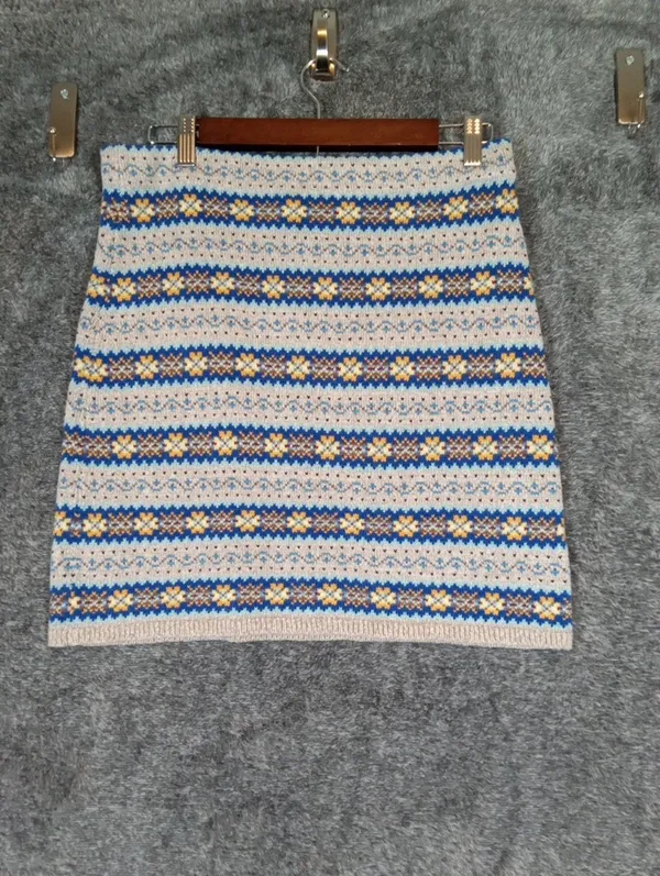 Polo Ralph Lauren Silk Cotton Fair Isle Sweater Skirt Equestrian Nordic Cottage - Image 6