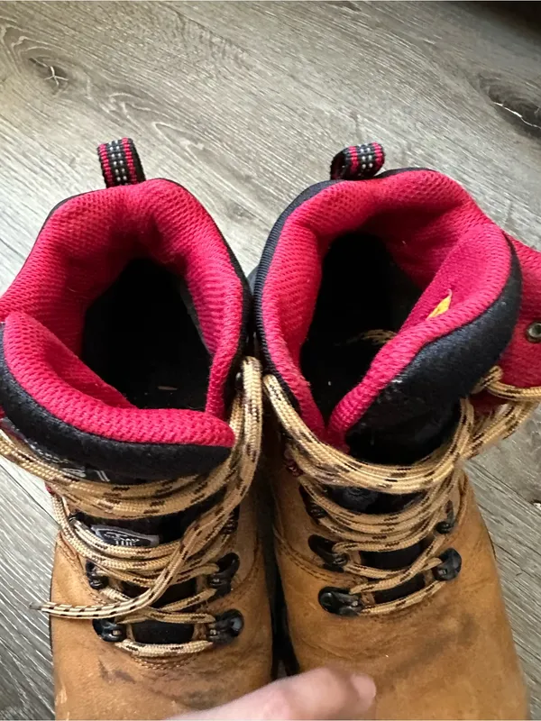 Skechers Brown Work Boots with Black and Red Accents - Image 8