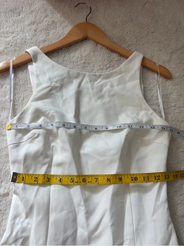 Lulus Superb Aura White Ruffled Drop Waist Mini Dress Size Small Classic Bridal - Image 7