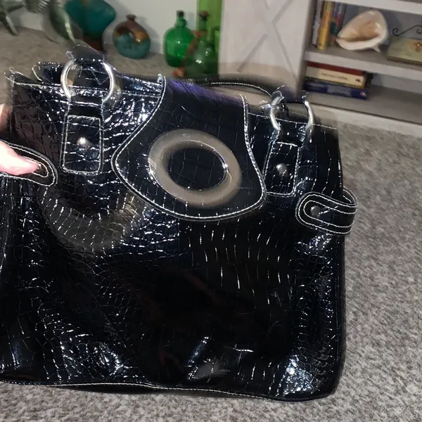 👜👜👜3 for 12$👜👜👜Black Patent Purse - Image 2