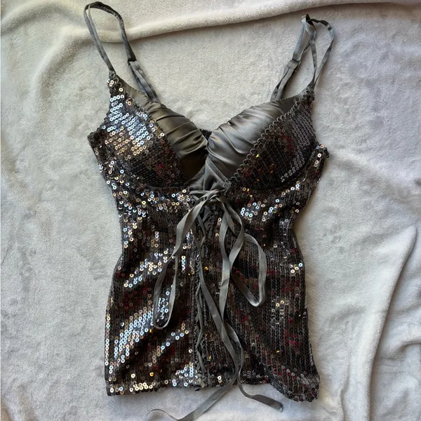 Sequin Strappy Top - Image 2