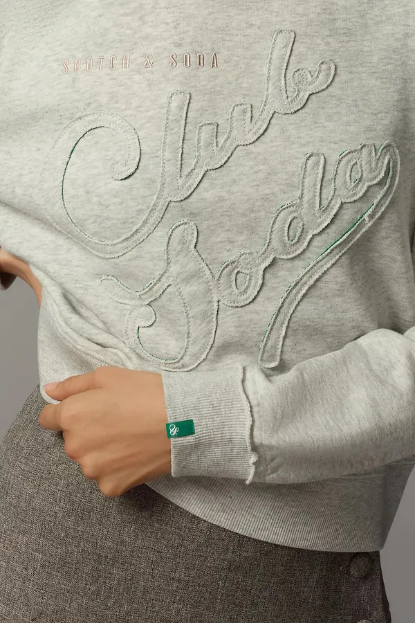 Scotch & Soda Club Soda Appliqué Crew-Neck Sweatshirt - Image 3