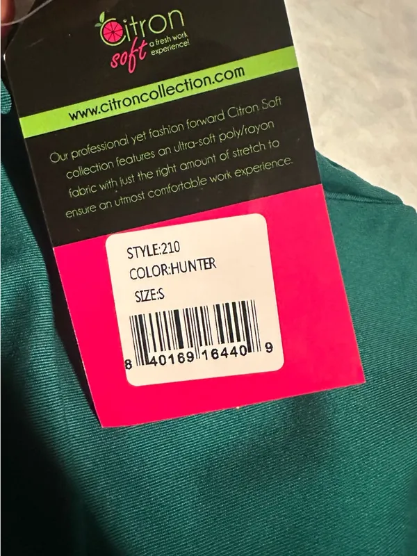 Citron women scrub hunter color pants size S - Image 7