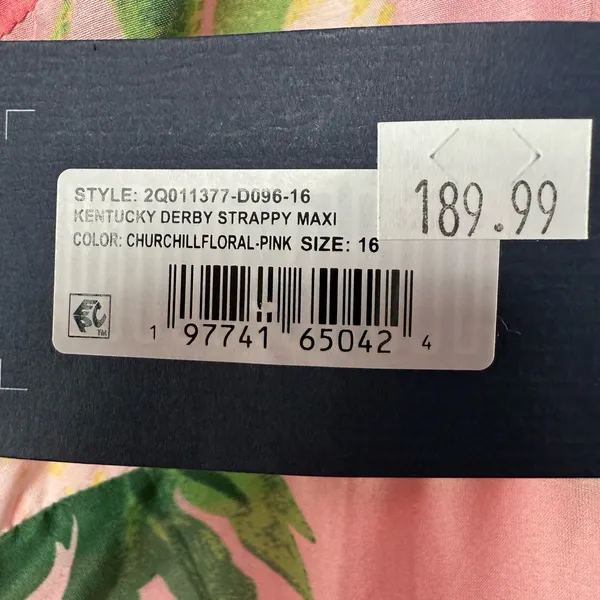 NWT Vineyard Vines Kentucky Derby Strappy Floral Maxi Dress in Pink‎ Size 16 - Image 9