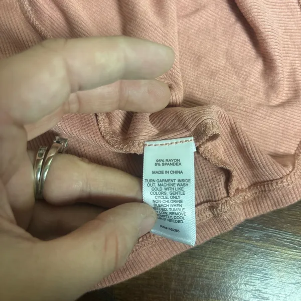 Express Strappy Tank Top | Size Large | Mauve Pink - Image 5