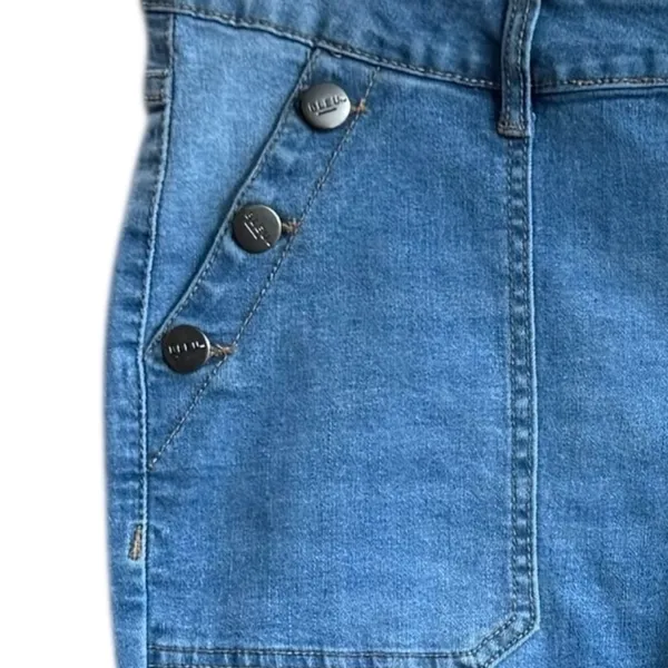 BLEU Button Detail Pocket‎ Wide Leg Jeans Sz 8 - Image 3