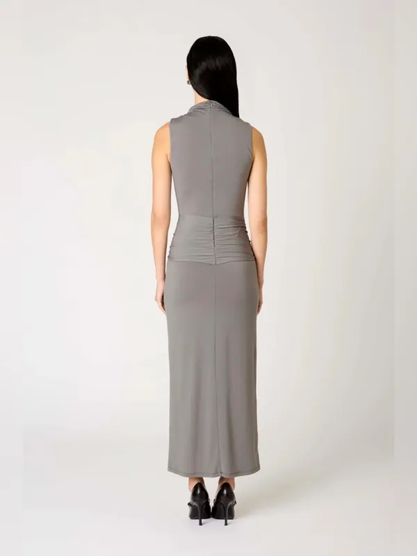 NIA Victoria Soft Silhouette Maxi Dress Grey Size Small - Image 4