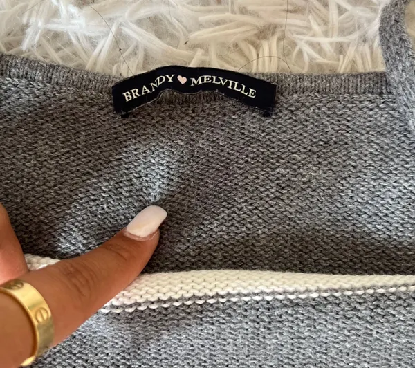 Brandy Melville Grey Knit Tank Top - Image 4