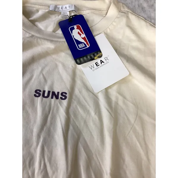 WEAR‎ by Erin Andrews NBA Phoenix Suns Long Sleeve Drawstring Top Cream XS NEW - Image 4
