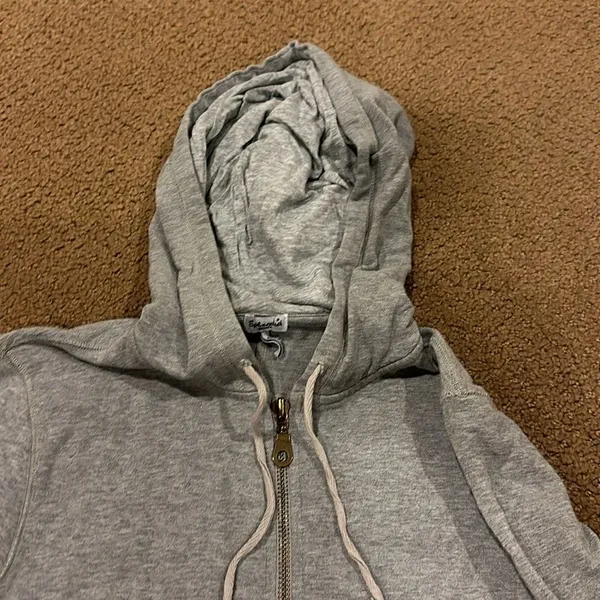 Splendid Women’s Grey Zip Up Hoodie Sweatshirt - Image 3