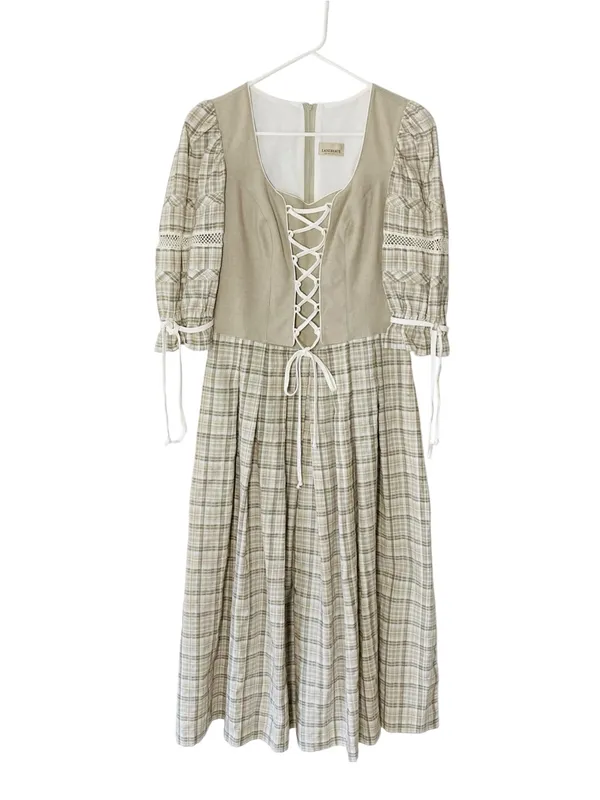 LANDHAUS Germany Prairie Dress Tan Size M - Image 2