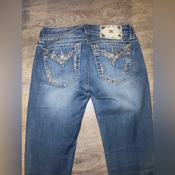 Miss Me Signature Skinny rhinestone embellishments denim low waist jeans 26 - Image 11