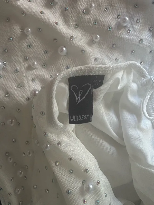 White Mini Windsor Dress - Image 3