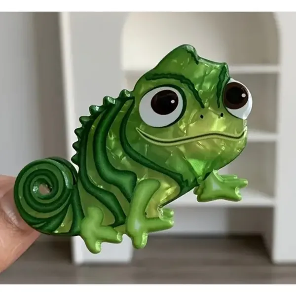 Pascal hair claw clip new! Disney tangled Rapunzel sidekick - Image 2